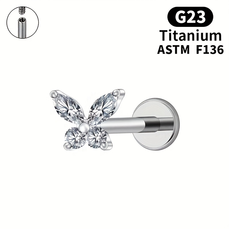 Women's Exquisite Titanium Alloy Butterfly-Shaped Cartilage Earring